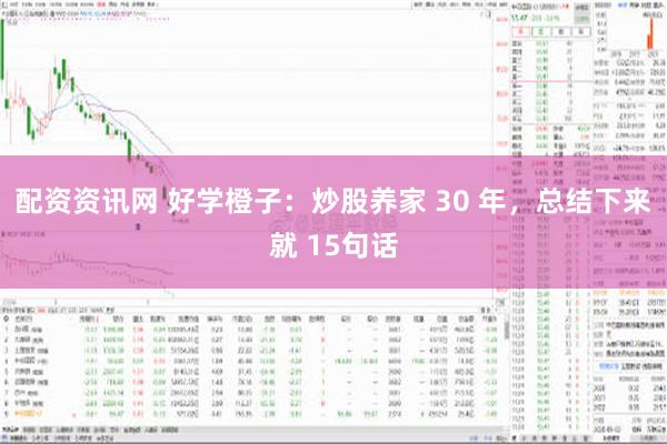 配资资讯网 好学橙子：炒股养家 30 年，总结下来就 15句话